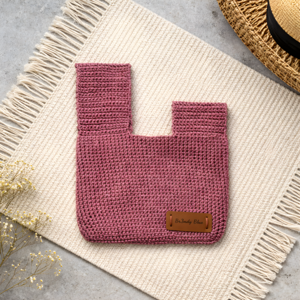 Bolso Japonés Crochet  - Blush Sand -