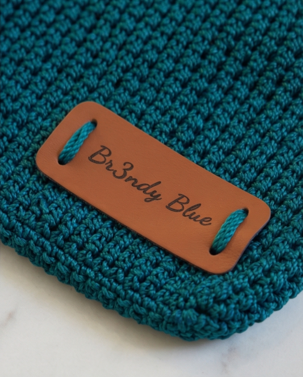 Bolso Japonés Crochet - Blue Wave -