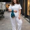Bolso Japonés Crochet - Blue Wave -